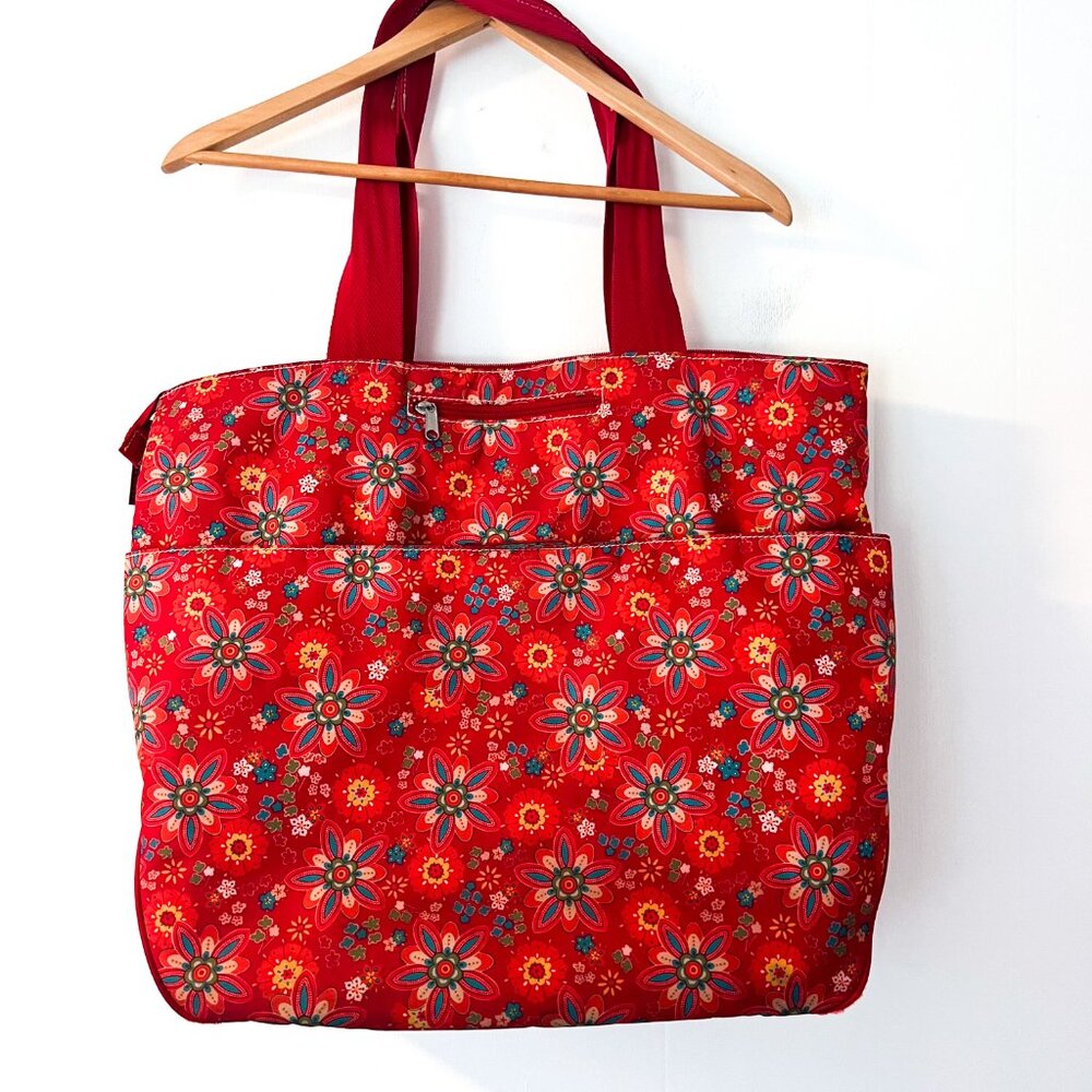 Hadaki Tennis Floral Tote Shoulder Bag - Picture 4 of 16